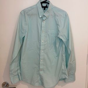 Banana Republic Tech Stretch Green checkered button down